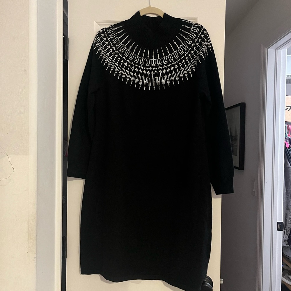 Talbots knit sweater dress with mock turtleneck